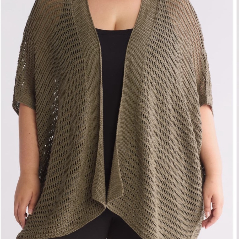 Olive Knit Open Cardigan